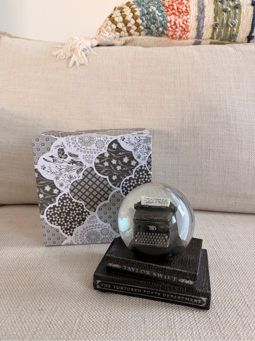 Taylor Swift TTPD Typewriter Snow Globe Paperweight